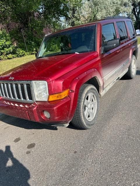 Hail-damaged vehicle in southern Alberta